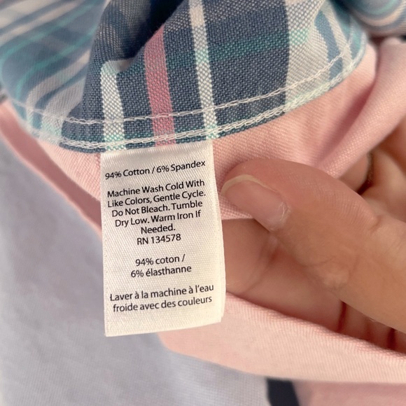 Vineyard Vines Slim Fit Tucker White Pink & Blue Plaid Button Down Shirt Large - Picture 11 of 13